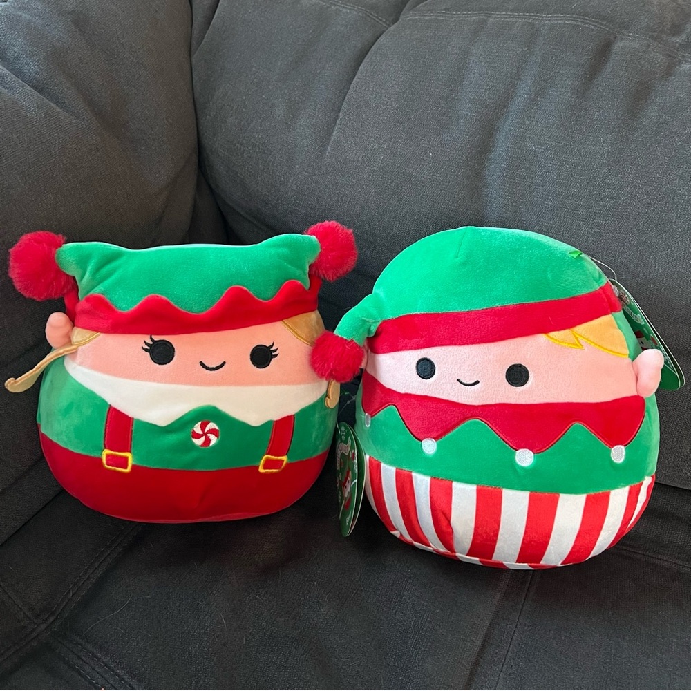 Squishmallow Emmy and Bartie Elf Plush Toys